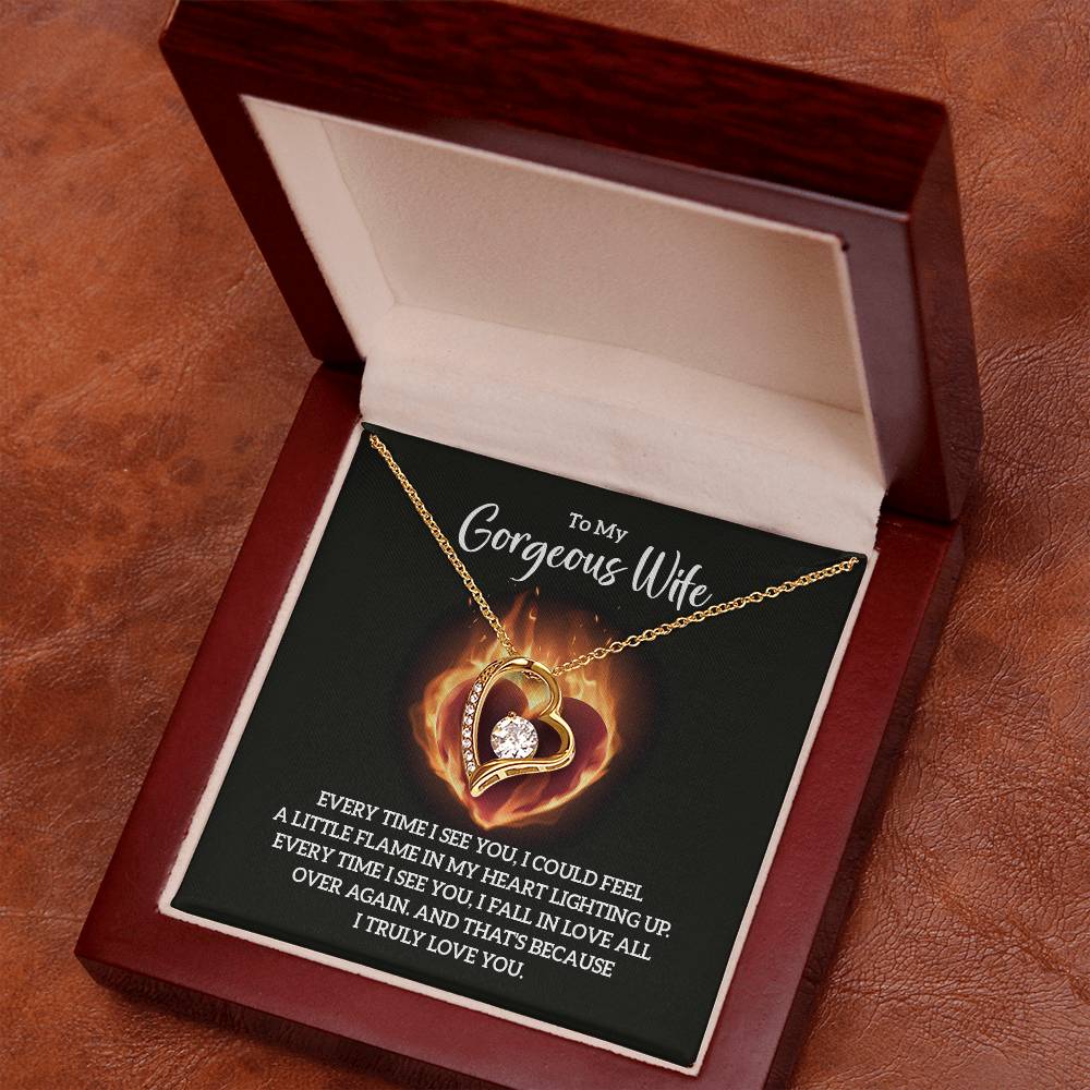 To My Gorgeous Wife Soulmate, Forever Love Necklace