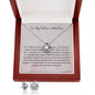 To My Partner in Adventure, Love Knot Necklace , Earring Set