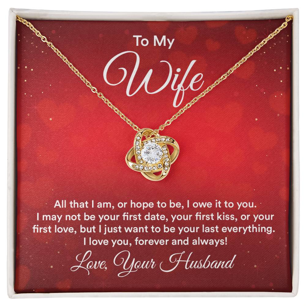 To My Wife, Love Knot Necklace