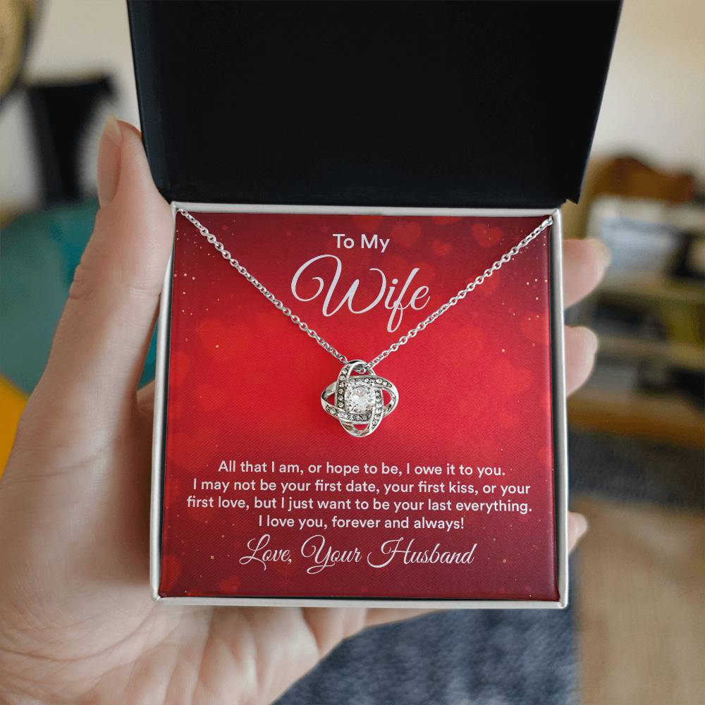 To My Wife, Love Knot Necklace