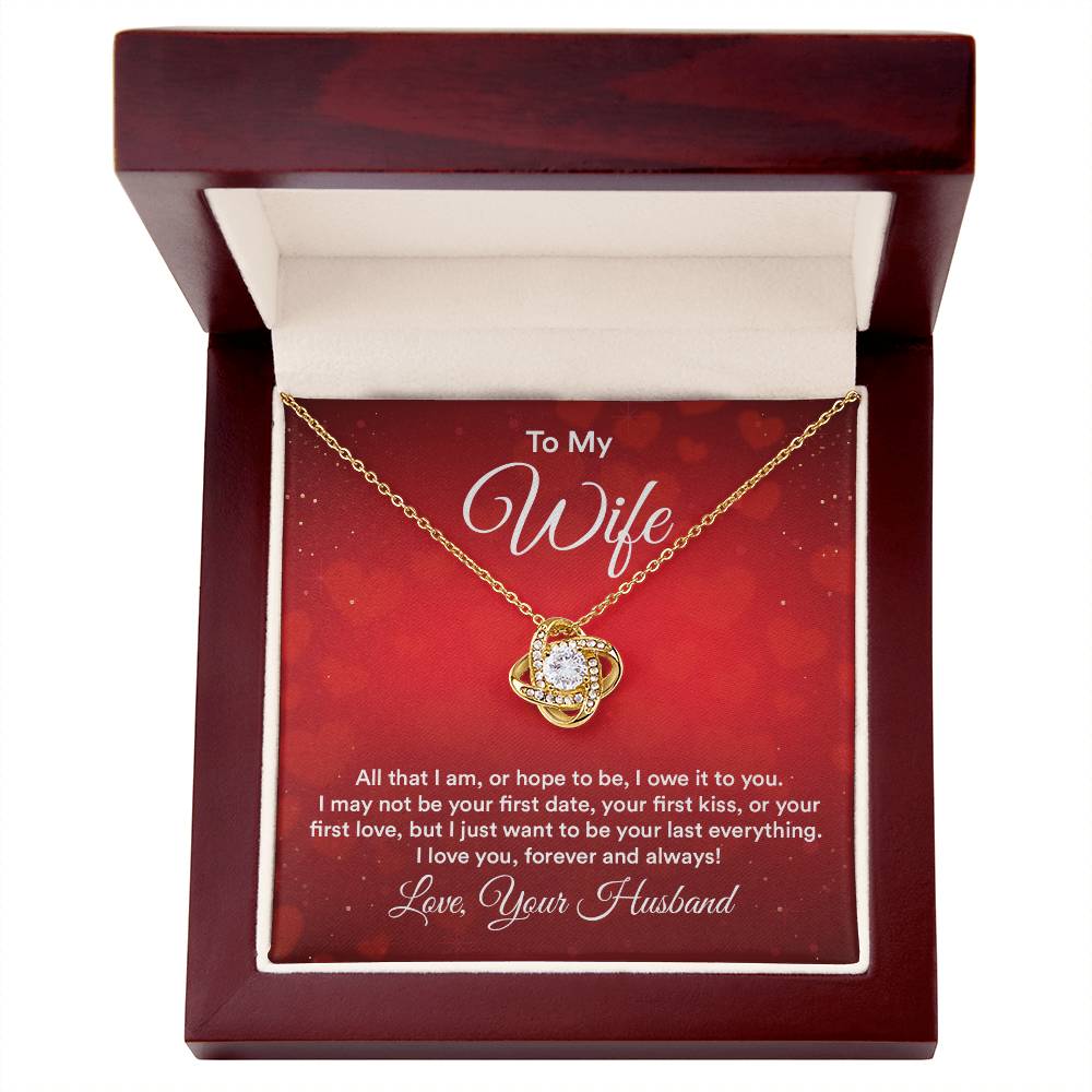 To My Wife, Love Knot Necklace