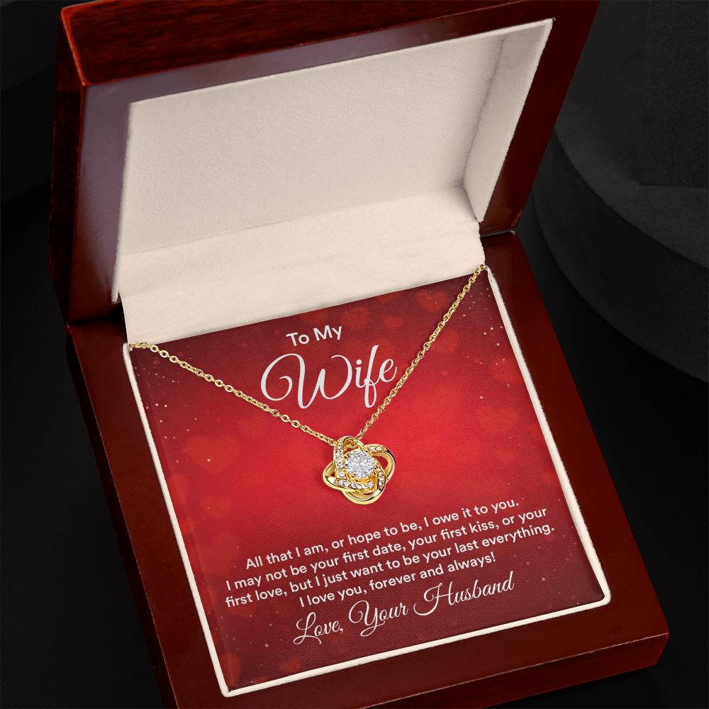 To My Wife, Love Knot Necklace