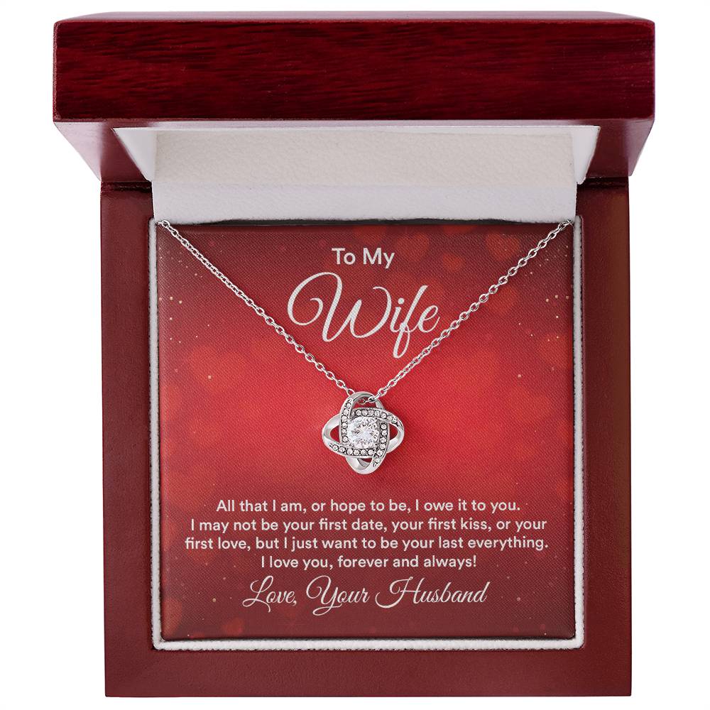 To My Wife, Love Knot Necklace