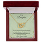To My Daughter | I Love You - Interlocking Hearts necklace