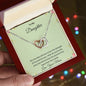 To My Daughter | I Love You - Interlocking Hearts necklace