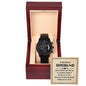 To My Beloved Husband, Soulmate, Black Chronograph Watch,
