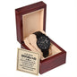 To My Beloved Husband, Soulmate, Black Chronograph Watch,