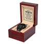 To My Beloved Husband, Soulmate, Black Chronograph Watch,