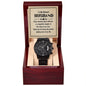 To My Beloved Husband, Soulmate, Black Chronograph Watch,