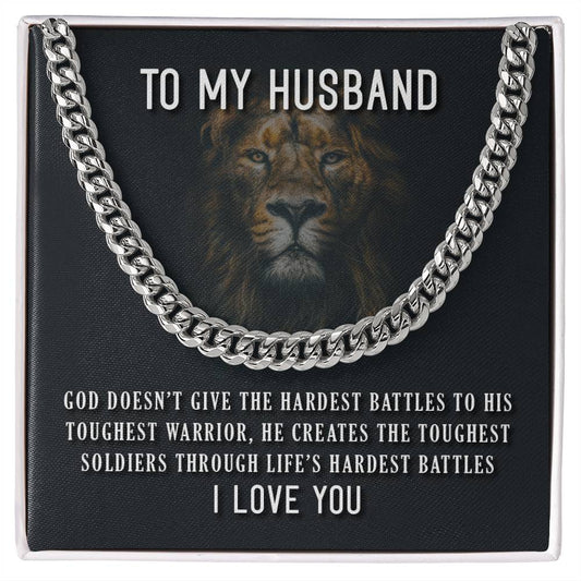 To My Husband, Cuban Link Chain