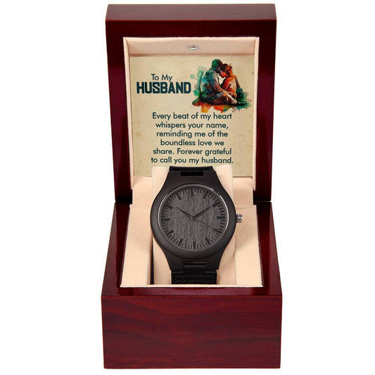 To My Husband, Wooden Watch